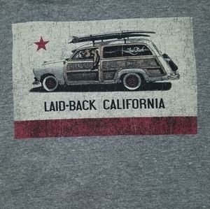 California Surfer Bear Vintage Look Woodie T-Shirt